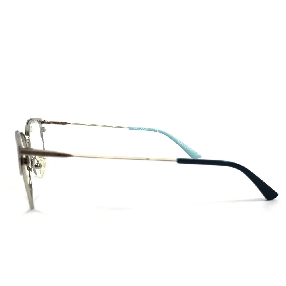 Calvin Klein Eyeglasses Frame CK18108 430 Teal Silver Blue Cat Eye 52-15-135